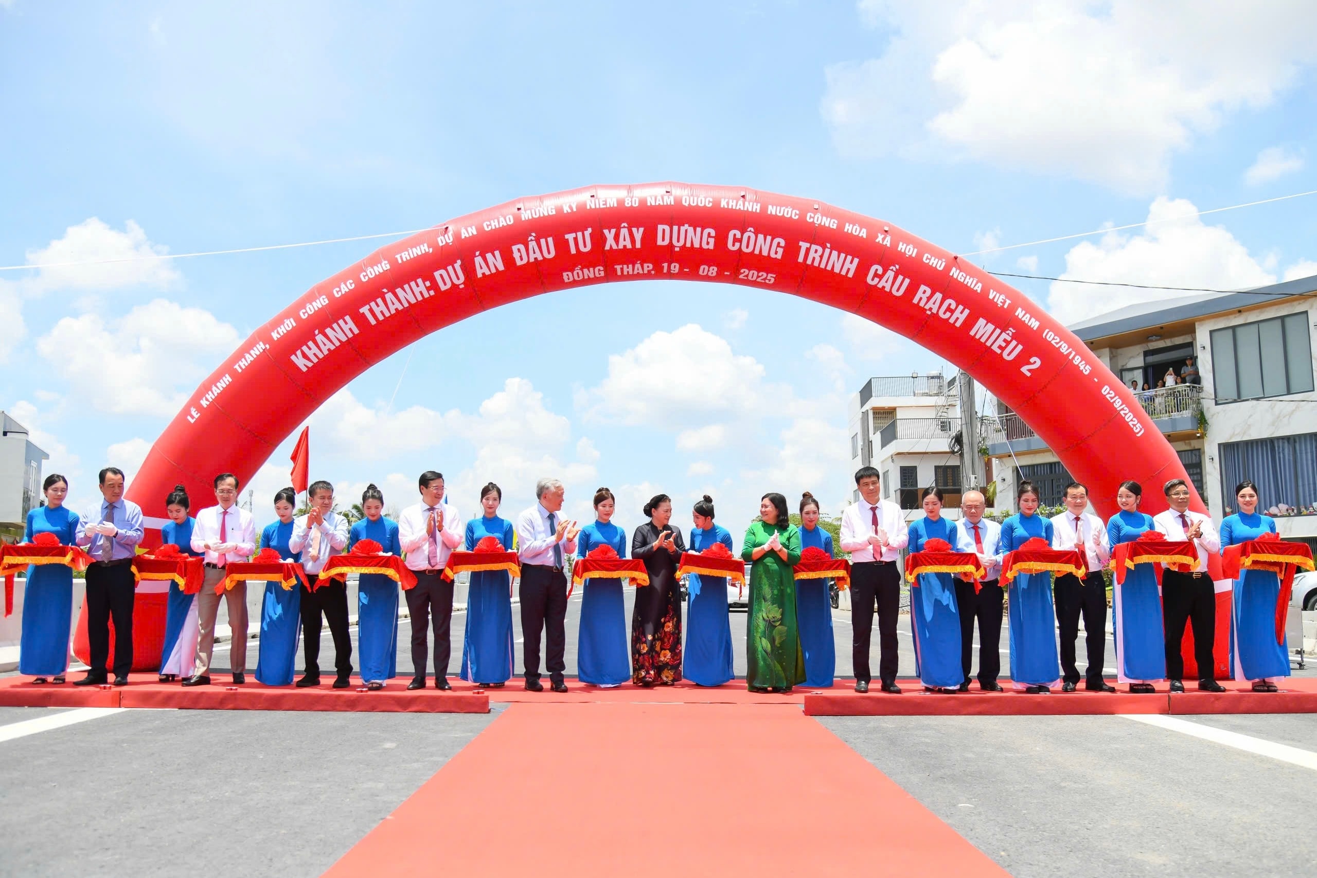 KHÁNH THÀNH CẦU RẠCH MIỄU 2 NỐI ĐÔI BỜ ĐỒNG THÁP - VĨNH LONG